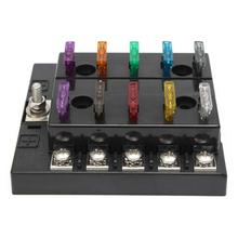 10 Way Terminal Standard Circuit Car Boat ATC ATO Blade Fuse Box Block Holder US