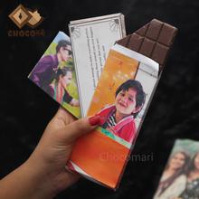 Special Chocolate bars with personalized photos and messages