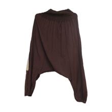 Brown Comfortable Harem Pants For Unisex