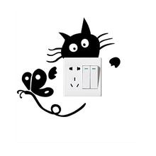 Cute Cat Sticker For Light Switch Wall Decal  Wall Sticker