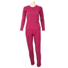 Pink Polyester Upper T-Shirt and Lower Thermionic Pant For Women