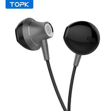 CHINA SALE-   TOPK 3.5mm Heavy Bass Wired Earphone In-Ear