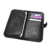 Wuw-P01 Unisex Leather Mobile Pouch Cover With Wallet