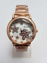 SOONS Fashionable Flower Dialed Rose Gold Watch Gold For women - Rose Gold