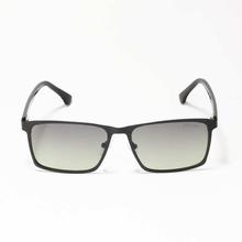 GREY JACK Polarized Metal Frame Shaded Black Rect .Aviator Sunglasses (Unisex)