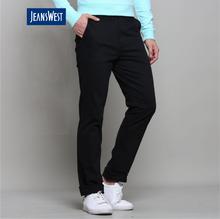 Kapadaa: Jeanswest Men’s Elastic Slim Fit Casual Pants – Black