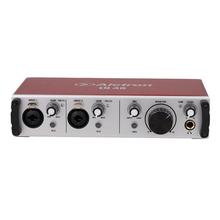 USB dual channel audio interface, sound card