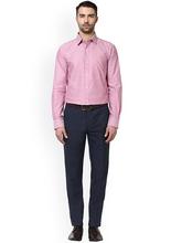 Men Pink Slim Fit Solid Formal Shirt