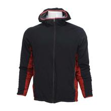 Black/Red Polyester Windcheater For Men