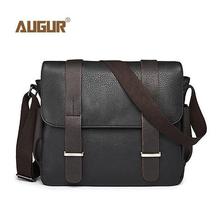 AUGUR Men Bag Shoulder Leather And Canvas Business Messenger Bag