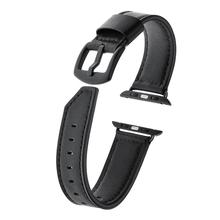 JINYA Classic Leather Band For Apple Watch 42MM / 44MM Black