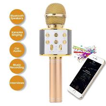 WS-858 Wireless Karaoke Microphone - Gold