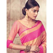 Stylee Lifestyle Magenta Banarasi Silk Jacquard Saree  -2045