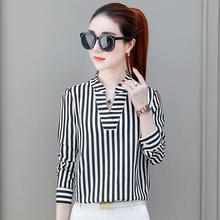 Long-sleeved blouse _ autumn new striped shirt age