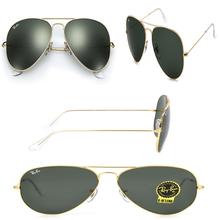 Ray-Ban Aviator Golden Frame Sunglasses With Box