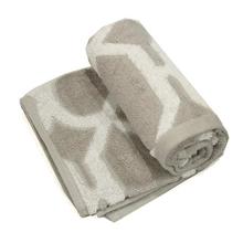 Fossil Grey Printed Cotton Hand Towel