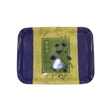 Purple Floral Design Small Sized Tray -1 Pc