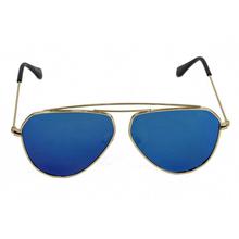 Blue/Golden Metal Sun Glasses For Kids