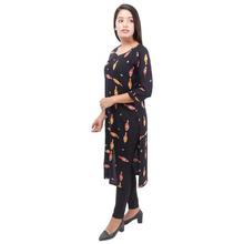 Black Round Neck Designed Kurti For Women