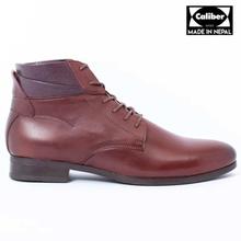 Caliber Shoes Wine Red Lace Up Lifestyle Boots For Men - ( 290 C )