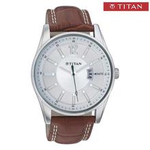 Titan 9322SL03 White/Silver Dial Analog Watch For Men