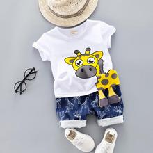 Summer Kids Baby Clothes Set for Boys Cut Cartoon Animal