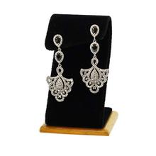 Ampersand Metal Stone Studded Jhumka Earrings For Women - S3006