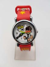 Ben10 Rubber Strap Analog Watch with Sticker Book For Kids - Black