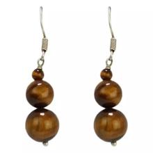 Brown Beads Drop Earrings For Women