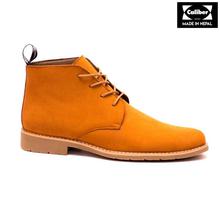 Caliber Shoes Suede Tan Brown Lace Up Lifestyle Boots For Men - ( CS634SR)