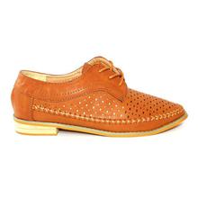 Brown Oxford Designed Shoes For Women