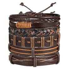 17KM Vintage Multiple Charm Bracelets Set For Men