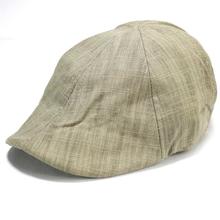 Grey Textured Flat Cap For Men