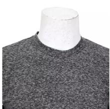 Round Neck Textured T-Shirt For Men- Dark Grey