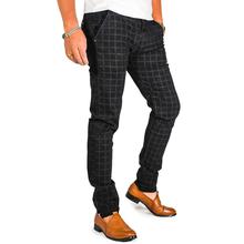 Virjeans Stretchable Cotton Check Black Chinos Pant for Men (VJC 715) 5