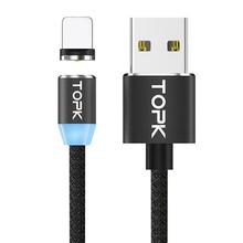 TOPK AM17 1M LED Magnetic USB Cable for iPhone Xs Max 8 7