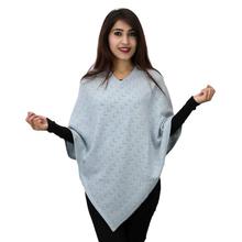 Net Poncho For Women- Light Blue