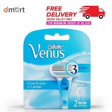 Gillette Venus Close and Clean 3 Blade Razor Refills, 2 Counts