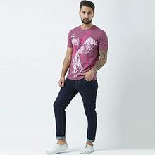 Huetrap Mens Purple Digital Print t-Shirt