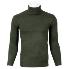 Dark Green Turtle Neck Sweater For Men