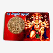 Protection From Accident - Shree Panchmukhi Hanuman Yantra Golden Coin Atm Card