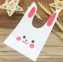 20pcs/lot rabbit ear cookie bags candy Biscuit Gift Packaging Bag