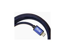 PTron Indigo USB To Micro USB Data Cable Jeans Cloth Sync Charging Cable For All Android Smartphones (Black)