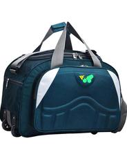 Expandable Waterproof Polyester Duffel Travel Bags Men Duffle Luggage Bag  Green White