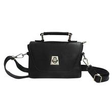 Black Solid Sling Bag For Women