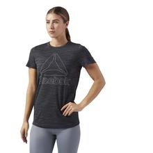 Reebok Grey Marble Logo Short Sleeve T-Shirt For Women - CF8641