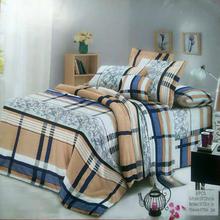 Elegant Check Printed Design King Bed Size Bedsheet (1 Blanket Cover + 1 Bed Sheet + 2 Pillow Covers )