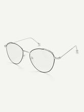 Symmetrical Flat Clear Lens Glasses