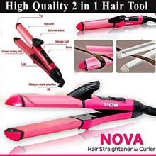 Nova 2 In 1 Professional Hair Curler & Hair Straightener