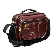 7.5" Stylish Faux Leather Small Messenger Office Cash Sling Bag